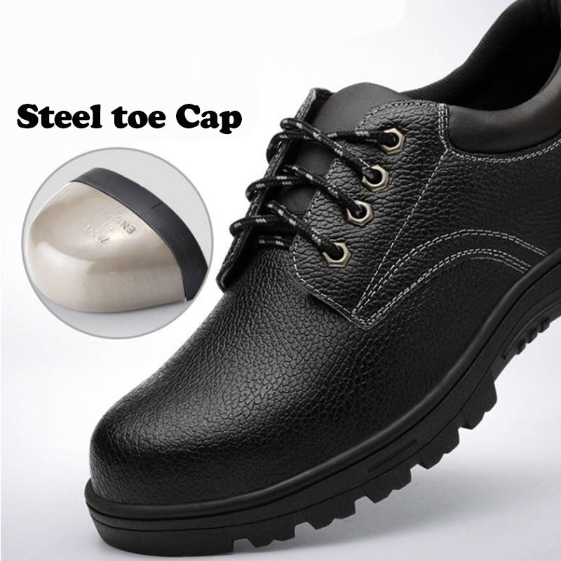 Rillttend® – P002 Steel Toe Leather Rubber Safety Shoes