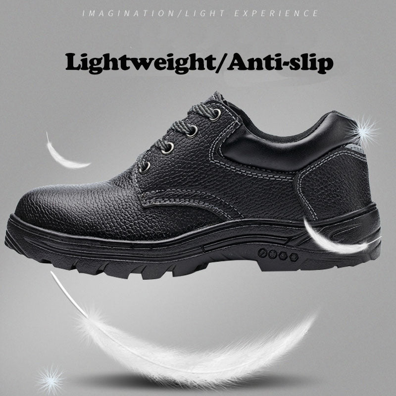 Rillttend® – P002 Steel Toe Leather Rubber Safety Shoes